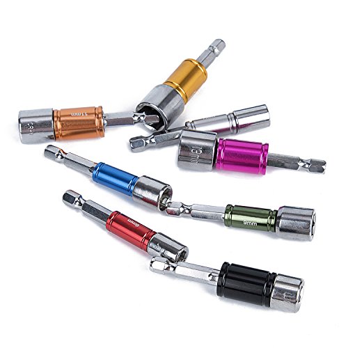 K Kwokker 8 Pieces Driver Sockets Adapter Extension Set Drill Bit Nut Screwdriver Repairing Tool Kit for electronic devices repair and opening 6/7/8/9/10/11/12/13mm