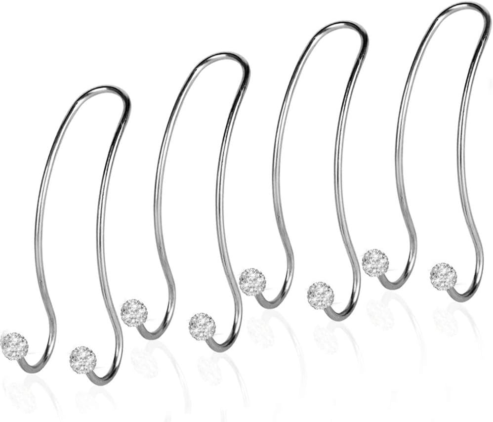 4-Pack Car Hooks Headrest Hook, Bling Car Hangers Universal Backseat Hanger Storage for Purse Hooks Bag Handbag Groceries