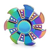 Yeahbeer Hand Fidget Spinner Toy Stress Reducer and Perfect For ADD, ADHD ,Finger Toy fidget work Ultra Fast Bearings (blue with black)