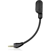 Upgraded Mic Replacement fits for HyperX Cloud III Wired/Wireless Gaming Headphone, Detachable Noise Cancellation Backup Microphone for Crystal Gaming Voice Chat