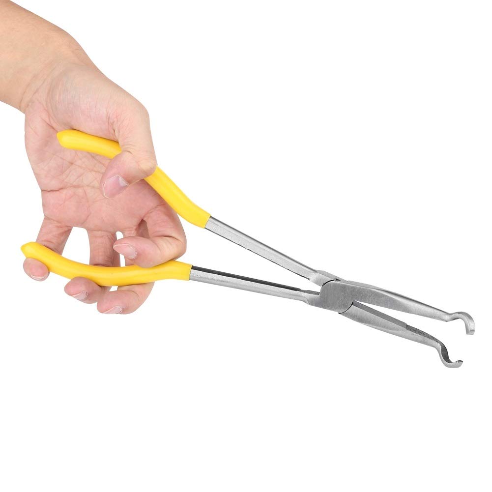 Broco Long Nose Spark Pliers, 270mm Extra Long Steel Pliers Craft Vehicle Repairing Maintenance Tool (O-Shape)