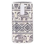BLT LG K7 Case, Soft TPU Cute Patttern Case for LG K7 / LG Tribute 5 with a Phone Bracket (Elephant)