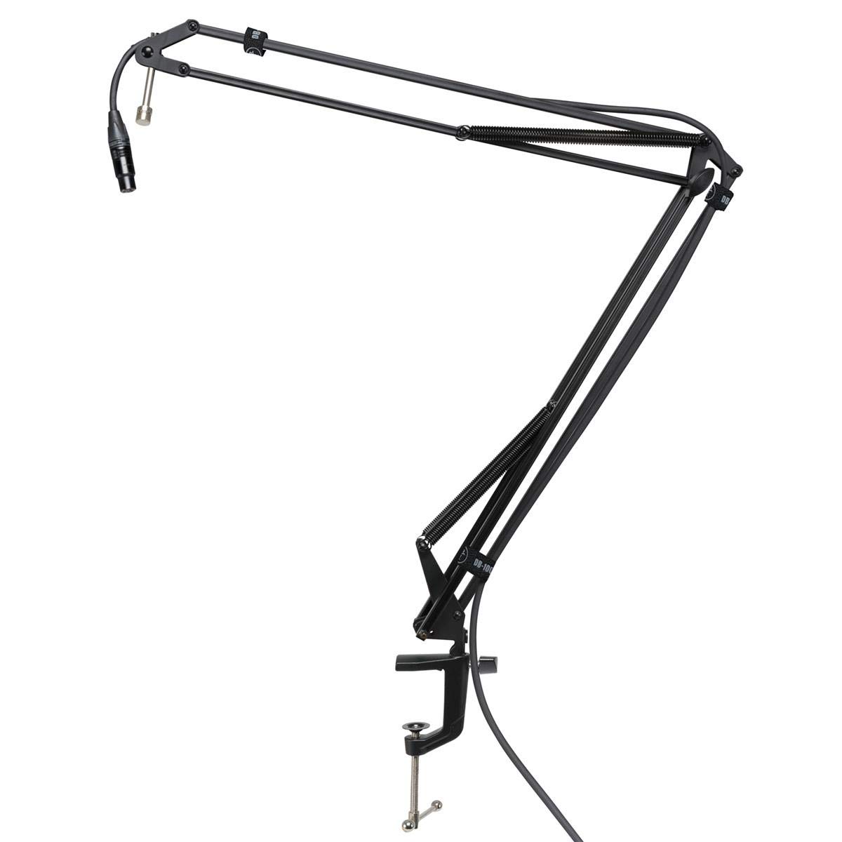 Mackie DB-100 Microphone Boom Arm With Desktop Mount and Cable Management Straps