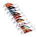Aorace 9 Pcs/Lot Crankbait Fishing Lure 10# Hooks Fish Wobbler Tackle Crank Bait Isca Artificial Hard Bait Swimbait 4.5cm 4G