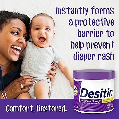 Desitin Maximum Strength Baby Diaper Rash Cream with 40 Zinc Oxide for