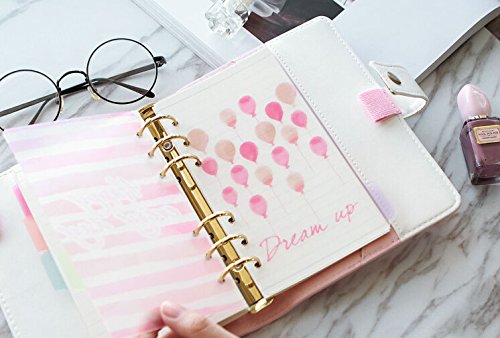 Funcoo 10 Sheets Plastic Planner Index Dividers Category Page Tab Indexing Cards for A5 6-Holes Ring Binders/Planners Notebook/School Stationery (Style-1) - Thumbnail 3