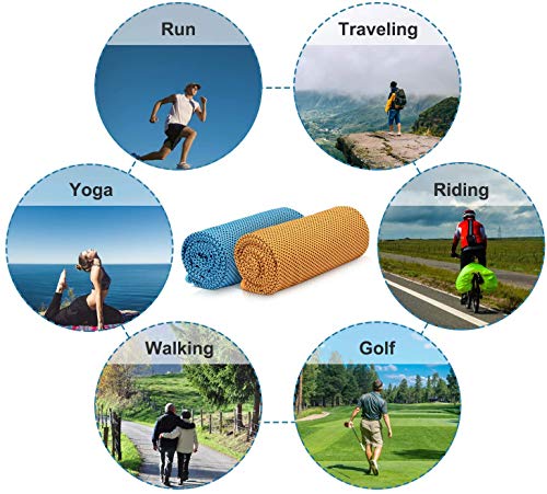iTrunk Koeldoek, super absorberende zweetdoek voor onmiddellijke koeling, ijskoude sporthanddoek voor yoga, reizen… - Image 5