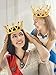 8 Pieces Gold Crown Royal Queen Crown King and Queen Princess Headwear Jeweled Costume Accessories