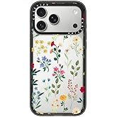 CASETiFY Impact iPhone 17 Pro Max Case [Slim/Wireless Charging Compatible / 8.2 ft. 4X Military Grade Drop Protection] - Spring Botanicals 2 - Clear Black