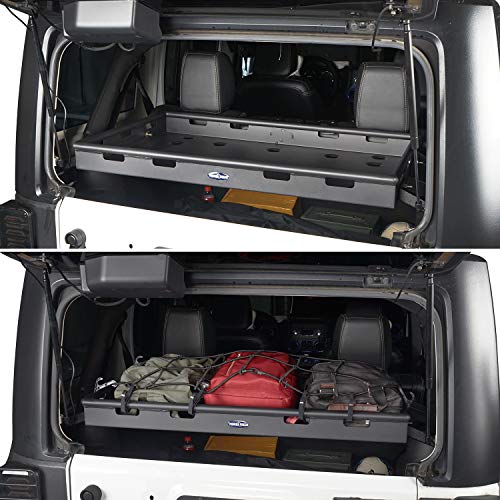 Hooke Road Wrangler JKU Rear Cargo Basket Shelf Luggage Storage Carrier