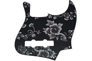 Dopro Jazz Bass 3D Printed plastic pickguard for USA/Mexican 4 String FD Jazz Bass Flower Pattern