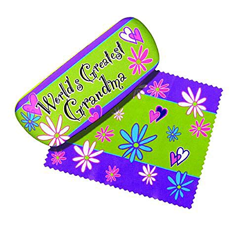 World's Greatest Grandma Eyeglass Case with Microfiber Cleaning Cloth