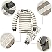 Children Pajamas Striped Cotton Clothing For Boys Set Size 7Y, Grey