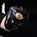 SAINTHERO Men's Vintage 316L Stainless Steel Gold Lion Head Rings Heavy Metal Rock Punk Style Gothic Biker Ring Size 7-14