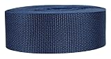 Strapworks Lightweight Polypropylene Webbing - Poly Strapping for Outdoor DIY Gear Repair, Pet Collars, Crafts - 2 Inch x 10 Yards - Navy Blue