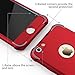 ORETECH Compatible with iPhone 6 Case, iPhone 6s Case, with [2X Tempered Glass Screen Protector] 360° Full Body Heavy Duty Shockproof Anti-Scratch Rubber Silicone Case for iPhone 6/6s 4.7 inch - Red