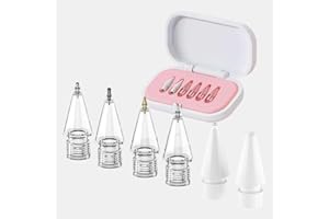 6pcs Replacement for Apple Pencil Tips with Case,1:1Original Nibs of Stylus Pen for iPad A16,Compatible with Apple Pen 1st/2n