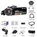 Video Camera HD 1080P IR Night Vision Camcorder 24MP Digital Camera with External Microphone and Remote Control