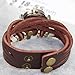 Domire Quartz Stylish Weave WRAP Around Leather Bracelet Lady Woman Wrist Watch