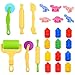 Kare & Kind Set of 24pcs Smart Dough Tools Kit with Models and Molds (Dinosaurs, Animals)