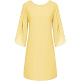 GRACE KARIN Womens Chiffon Dresses Flutter Sleeve Party Wedding Cocktail Dress Size 8-20