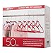 Ollieroo 50PK Heavy Duty Velvet Hangers Set with Steel Swivel Hooks Ultra Thin Non-slip Velvet Clothes Hangers Dress Hangers (Pink)