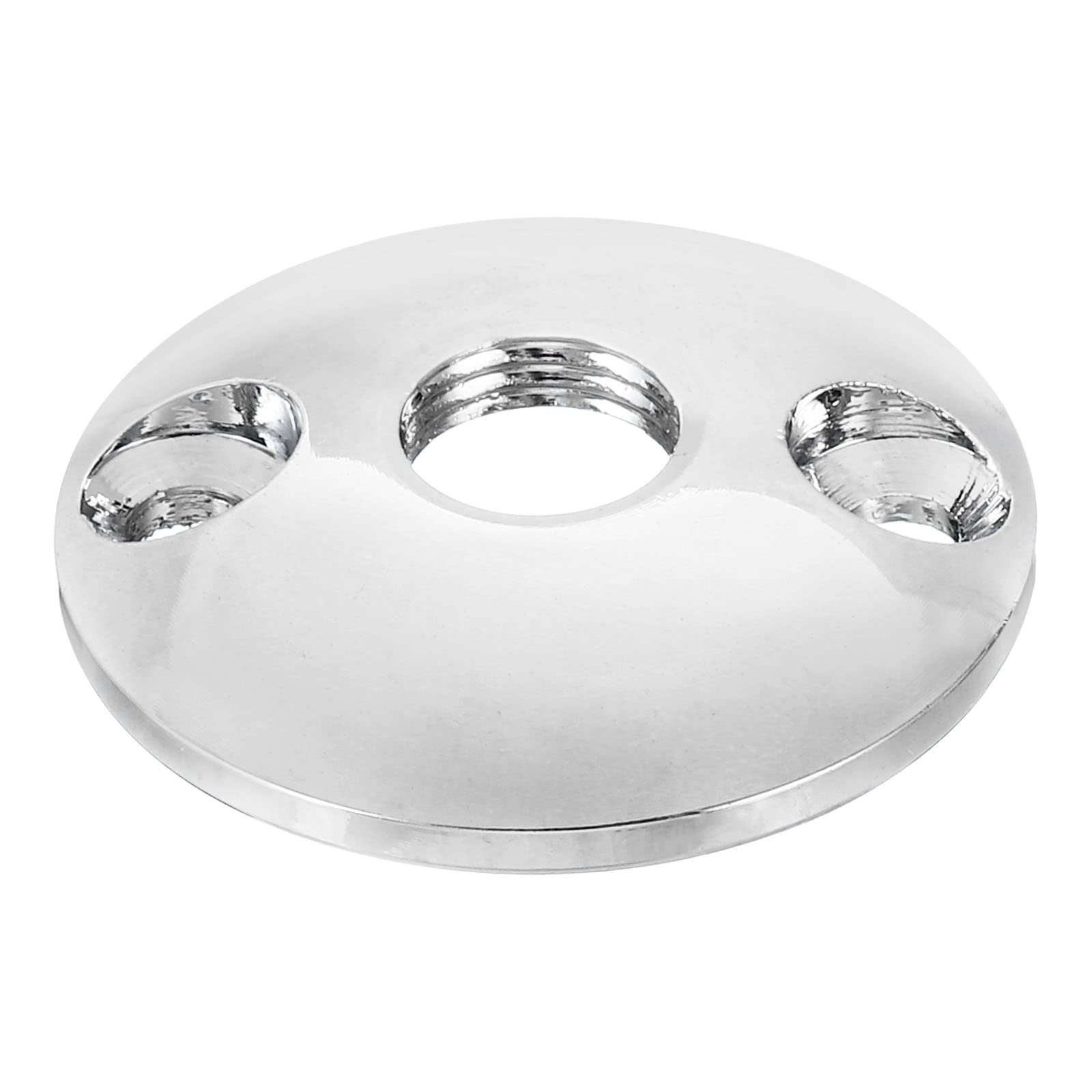 PATIKIL M10 Gooseneck Flange Mount, Female Thread Nut Screw Round Base Table Mounting for Gooseneck Hose Adapter, Aluminum Silver