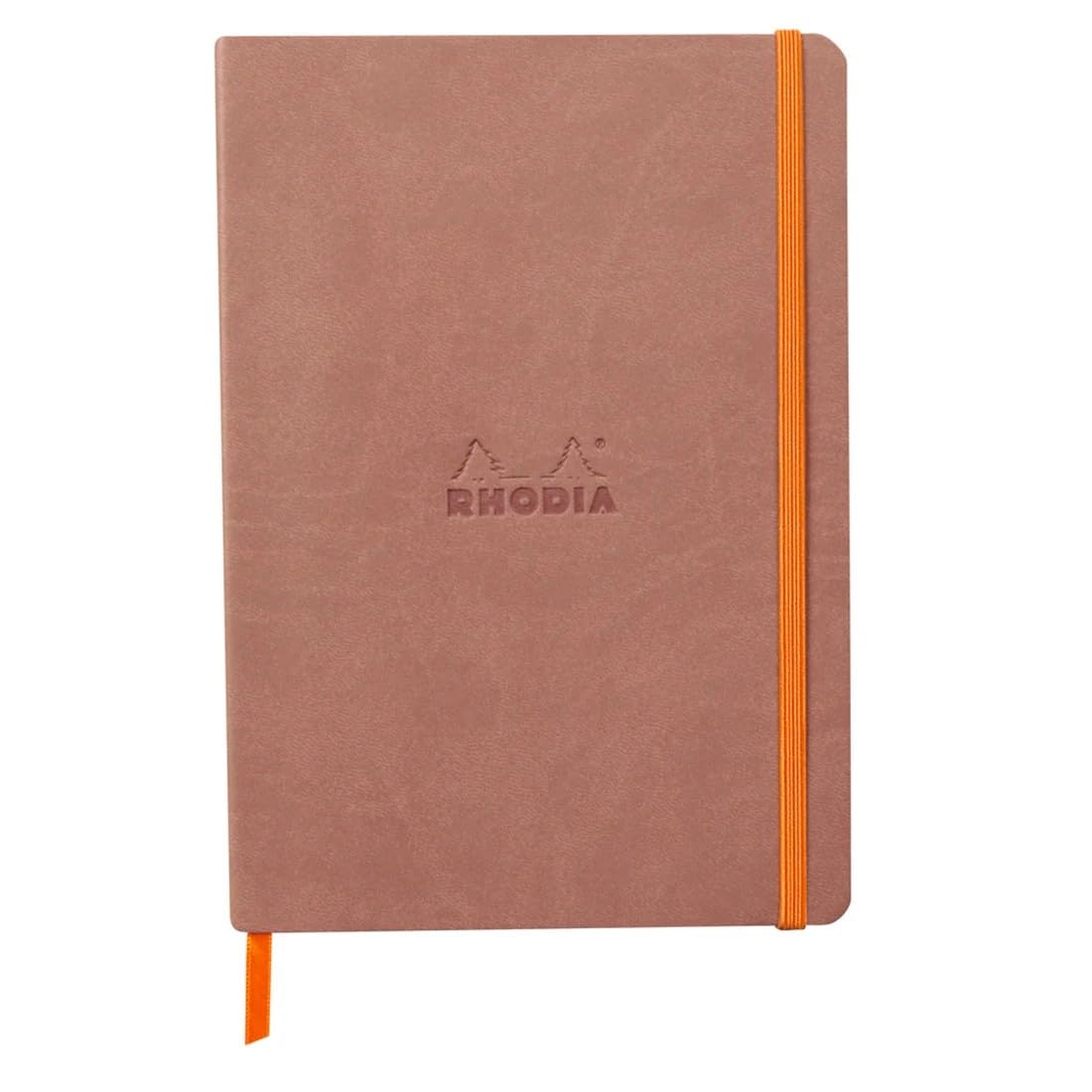 RHODIA 117438C - Rosewood Soft Notebook - A5 - Dotted Dot - 160 pages - Ivory Clairefontaine Paper 90 g/m - Bookmark, Elastic Closure - Faux Leather Cover - Rhodiarama Collection