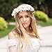 Valdler Daisy Flower Crown with Adjustable Ribbon for Festivals Party