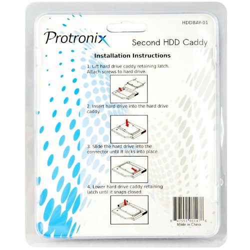 image for JacobsParts Protronix SATA Optical Bay 2nd Hard Drive Caddy, Universal