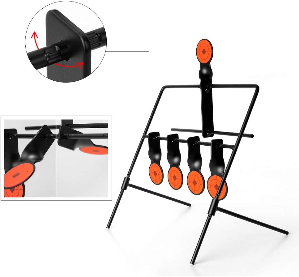 W WIREGEAR BB Gun Target Pellet Gun Targets Resetting Target Compact Package Heavy Metal Steel Auto Reset for .177 to .20 Caliber Shooting Outdoors : Sports & Outdoors