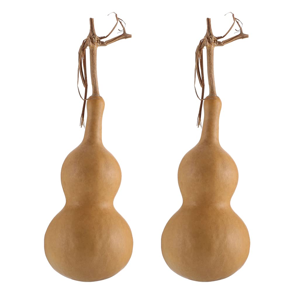 Toddmomy 2pcs Dried Gourd Feng Shui Wu Lou Desktop Ornament Home Decor Table Centerpieces Kids Toys for DIY Crafts Hanging Decor