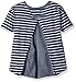 Nautica Girls' Knit Top with Chambray Details and Legging Set