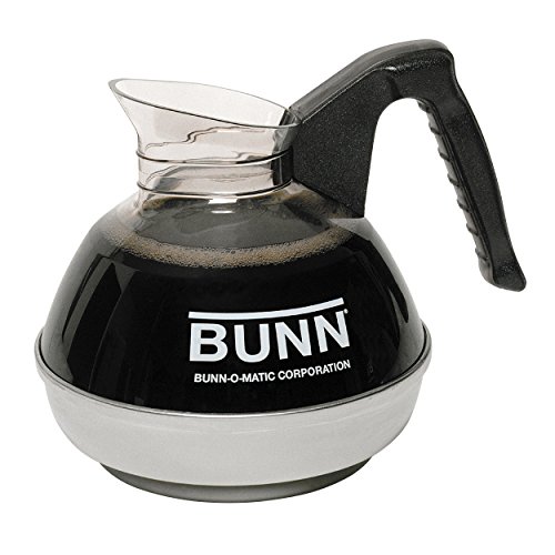BUNN 06100.0103 12 Cup Easy Pour Commercial Decanter with Handle (3 Pack), Black