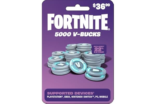 Fortnite V-Bucks Gift Card (redeem at Fortnite.com/vbuckscard)