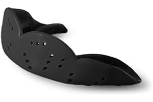 SISU Aero Medium Mouthguard, Charcoal Black - 1.6mm Thin - Custom-Molded Fit - Slim Design - Remoldable Up to 20 Times - for Team Sports - Non Toxic