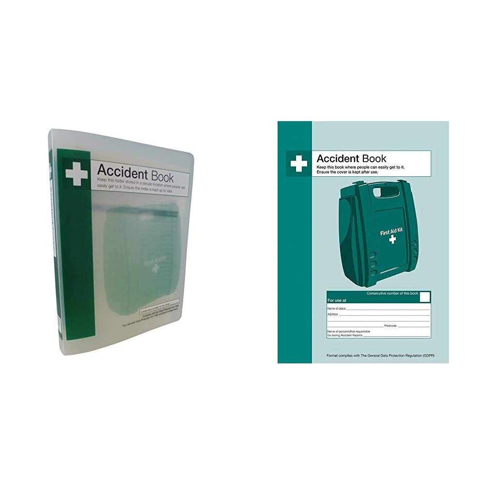 Safety First Aid Group Accident Book Folder, A4 with Accident Book A4 Bundle