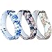 I-SMILE 3PCS Replacement Bands with Metal Clasps for Fitbit Flex/Fitbit Flex Bracelet Sport Arm Band (No Tracker, Replacement Bands Only) (3pcs Flowers, Small)