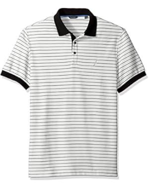 Men's Short Sleeve Striped Polo Shirt