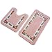 UKELER Non-Skid Floral Rose Bathroom Contour Rugs, Set of 2 Soft Shaggy Non Slip Bath Shower Mat and U-Shaped Toilet Floor Rugs, Pink