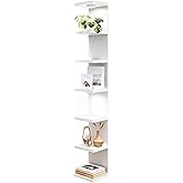 Fixwal 7 Tier Wall Shelf with LED Lights Lack Shelf for Room Decor White | 76.8in Tall, Holds 11Lbs per Tier, Flexible Section Installation, Fits Any Room Decor