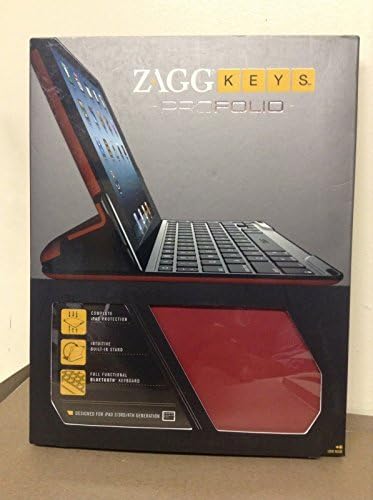 ZAGG PROfolio Ultrathin Case with Bluetooth Keyboard for iPad 2/3/4 - Red