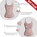 Eleady Women's Underbust Corset Waist Trainer Cincher Steel Boned Body Shaper Vest with Adjustable Straps (L, Beige)