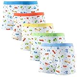 Boy's Comfortable Cotton Short Boxer Briefs Toddler Underwear 5 Pack (XL 5-8 Year Old)