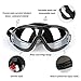 NAMSAN Dog Goggles Medium to Large Breed, Anti-UV Sunglasses for Dogs Large Breeds, Windproof Driving Dog Eye Protection, Doggy Glasses with Elastic Straps, Adjustable, Black