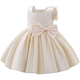 Flower Girl Dress for Wedding Sleeveless Satin Bowknot Tulle Tutu Bridesmaid Baptism Pageant Birthday Party Prom Gown