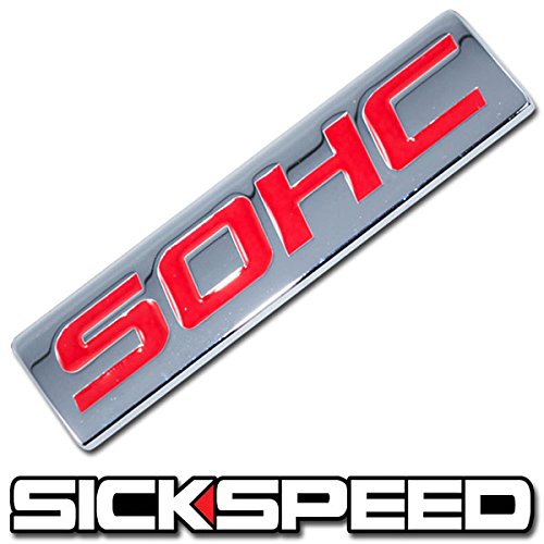SICKSPEED JDM Engine Race Motor Swap Badge – Chrome/Black Metal For Trunk, Hood, Door