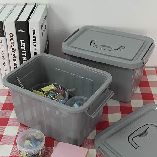 Ggbin 3.5 Quart Latch Storage Box, 4 Packs, Small Plastic Bin with Lid