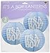 Beistle 3-Pack It's a Boy Paper Lanterns, 9-1/2-Inch, light blue/white (54576)