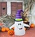 4 Foot Halloween Inflatable Air Blown Ghost with Jack-O-Lantern Pumpkin/Witch Hat Lighted for Home Yard Garden Indoor and Outdoor Decorations